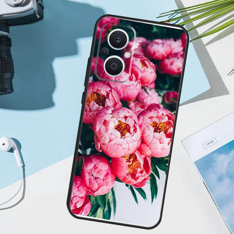 Peonies Beautiful Flower Case For OPPO Reno 12 F 13 13F 11 8T 7 8 10 Pro OPPO Find X8 X6 Pro X3 X5 Lite Cover Funda