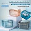 3Layers Invisible Braces Box Transparent Denture Soaking Case Dental Braces Container  Travel