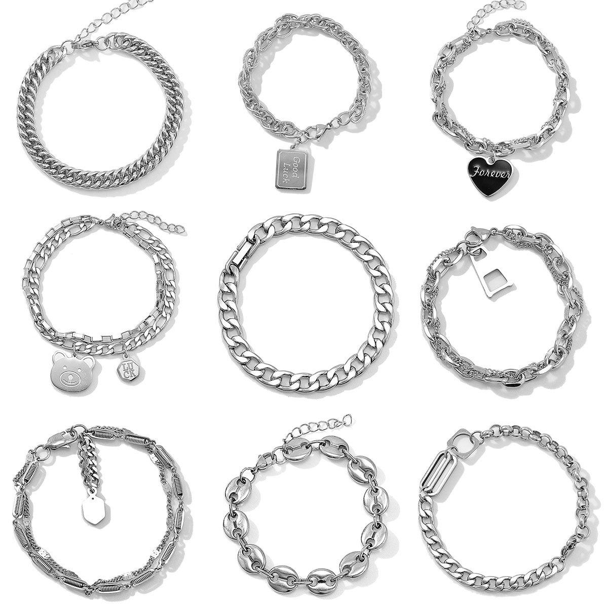 

Unisex Titanium Steel Woven Bracelets: Trendy Hip Hop Design