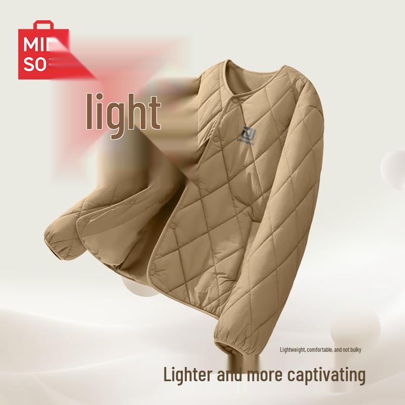 

MINISO Unisex Diamond Quilted Collarless Insulated Jacket 3XL