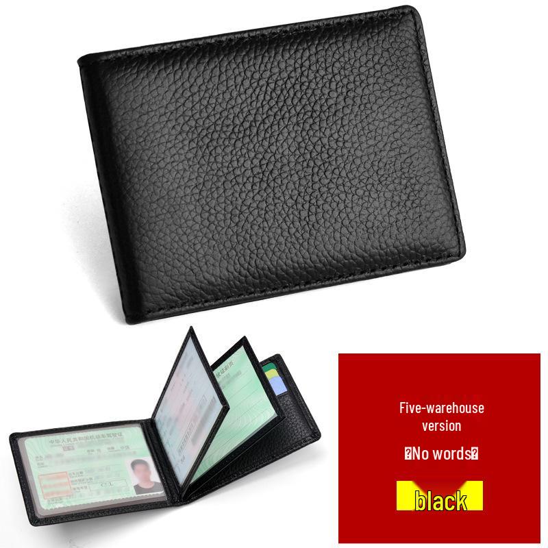 Portofel autentic din piele: Portofel pentru Permis de Conducere, Card Bancar și Card de Autobuz