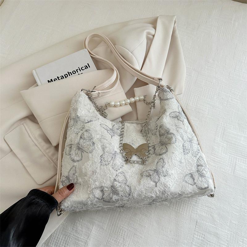 Versatile 2024 Summer Womens Canvas Tote Bag Chic And Spacious Shoulder Bag серый