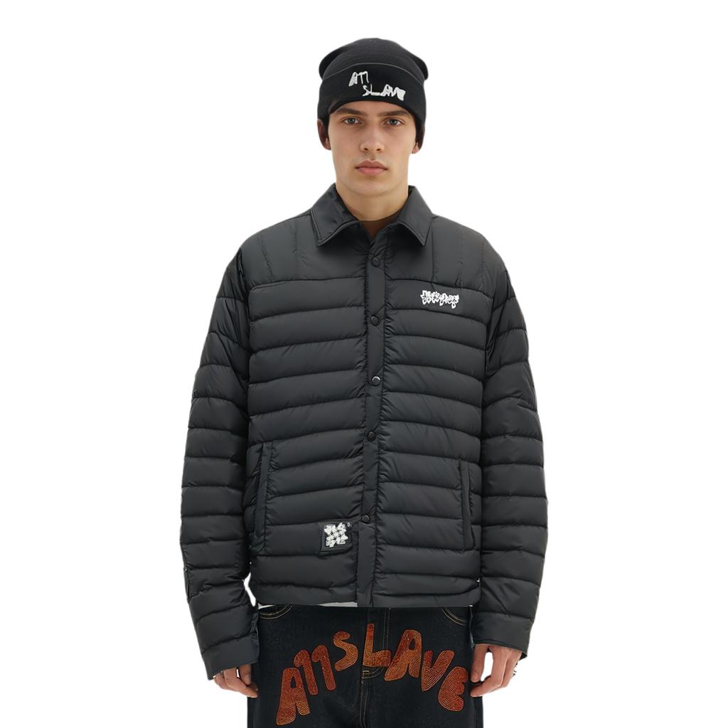 Li Ning Badfive Changan Youth Theme Loose Collar Down Jacket Men Outerwear Black AYMR489-1