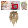 Epauleta de Ombro Decorativa com Franjas de Strass   Epauleta de Franja Exquisita para Festa