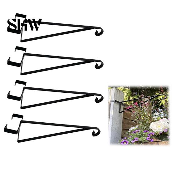 Outdoor Decorative Hook 4PCS Metal Plant Hanger Bracket, Wall Mounted Vertical Hooks, Garden Decor Accessories Strong Load-bearing Capacity