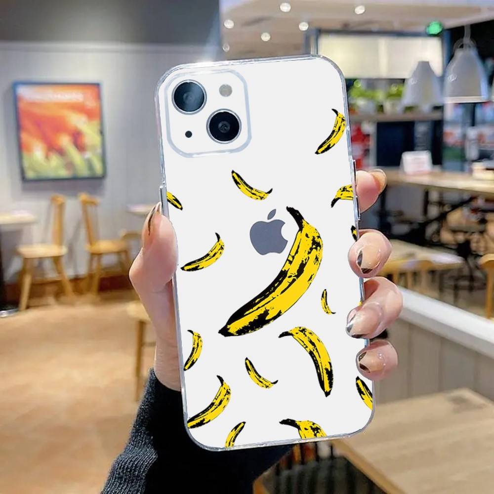 

Banana Art A-Andy W-Warhol Phone Case For iPhone 16,15,14,13,12,11 Pro,Max,Plus,X,XS,XR,SE,Mini Transparent Silicone Soft iPhone16pro