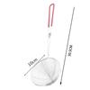 1PC Red Handle Strainer Stainless Steel Bubble Tea Colander Boba Milk Tea Spoon Filter Pearl Durable Safe Round Kitchen Gadgets