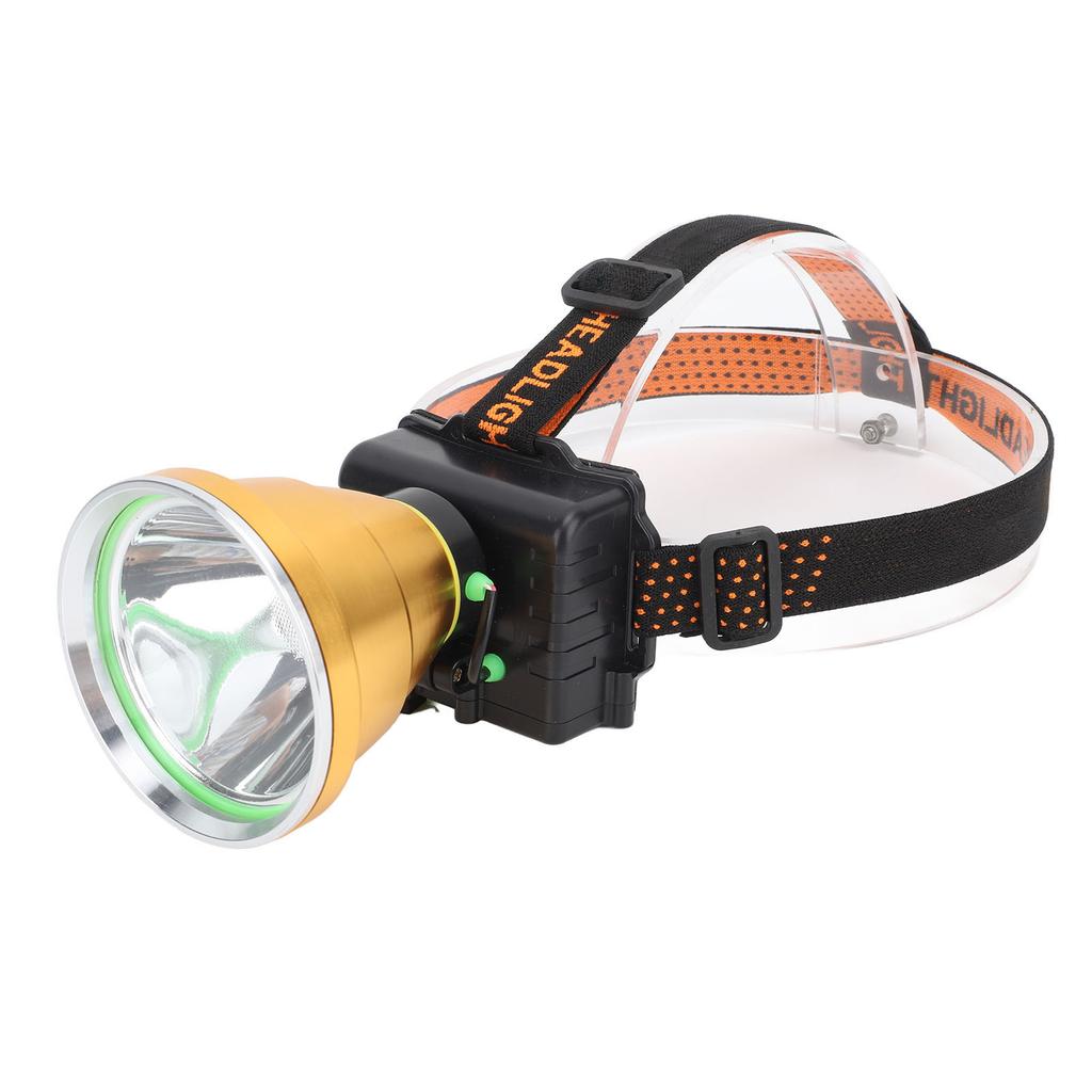LED Headlamp Aluminum Alloy Rechargeable Super Bright Head Mounted White Light Flashlight for Outdoor Hiking Camping