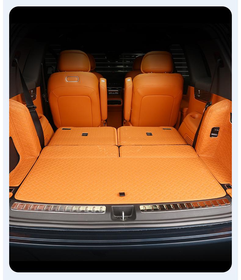 Full Coverage Nappa Leather Trunk and Backrest Mat for 2024/25 AITO M9 Five/Six-Seater