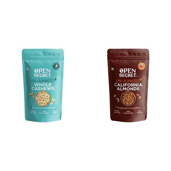 

Open Secret Cashew And California Almonds Combo|200 G Each - Whole