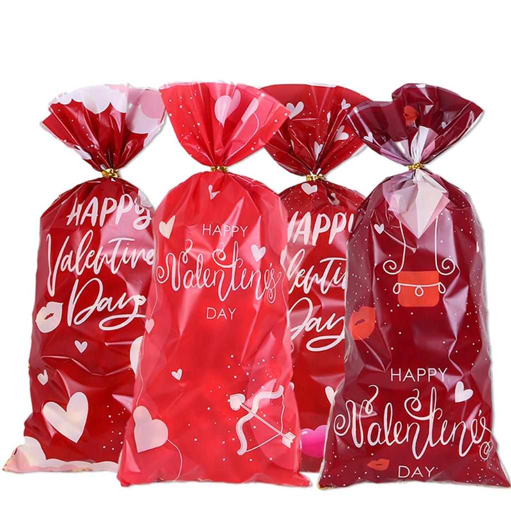 New Valentine's Day Candy Bag Love Pattern OPP Four-color Mix