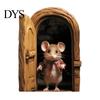 3D Mouse Hole Stickers Christmas Cute Break?Through Wall Decals, Self?Adhesive Animal Decor Stickers, DIY for Living Room Entryway Kids