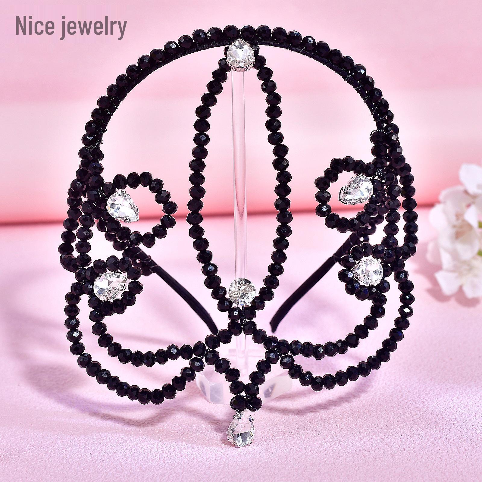 NS407 French Exotic Women s Tassel Hairnet Headband