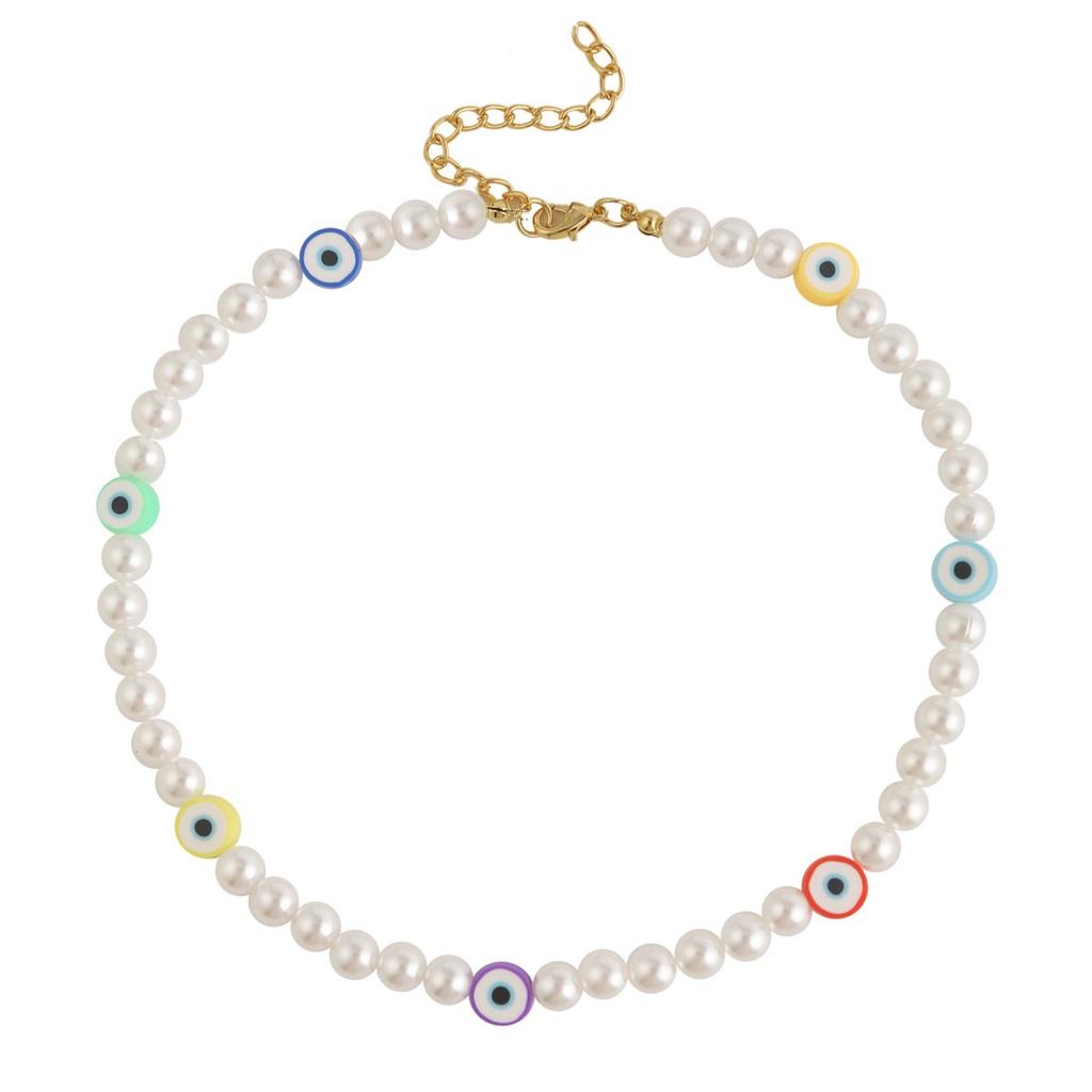 Popular European And American Devil Eye Pendant Necklace With Multiple Layers Stunning Alloy Material