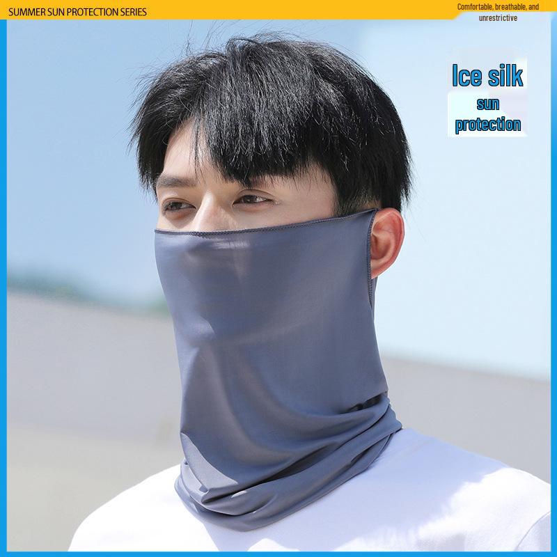 Unisex UV Protection Breathable Face Mask & Neck Gaiter with Ear Loops for Summer Cycling