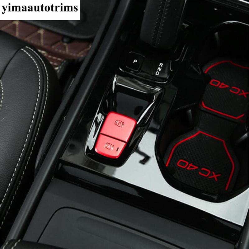 Electronic Hand Brake P Button Sequin Decoration Protection Cover Trim For VOLVO XC40 2018 - 2025 Metal Accessories Interior Kit