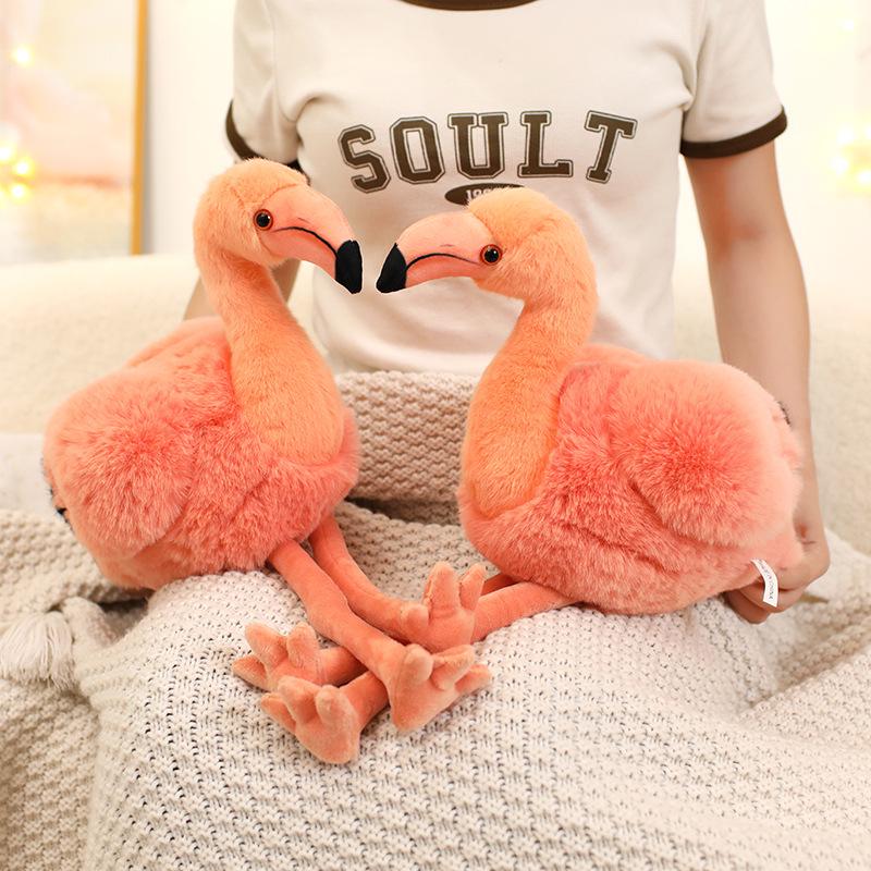 Rosa Flamingo Kuscheltier - Schlafbegleiter & Wohnzimmerdeko Puppe