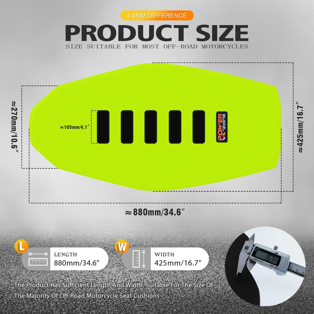 Powerzone Gripper Motorcycle Seat Cover Antislip Upset Waterproof Seat Cushion For SXF EXC KXF CRF YZF WR TC TE
