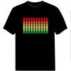 LED Sound Control Music Bar Flashing Luminous Short Sleeve T-shirt for Trendy Clubbing Men and Women.