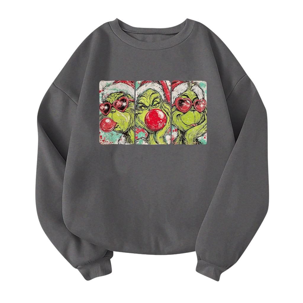 Children's Fashionable Lightweight Long-sleeved Round Neck Pullover With Pockets Printed Pullover