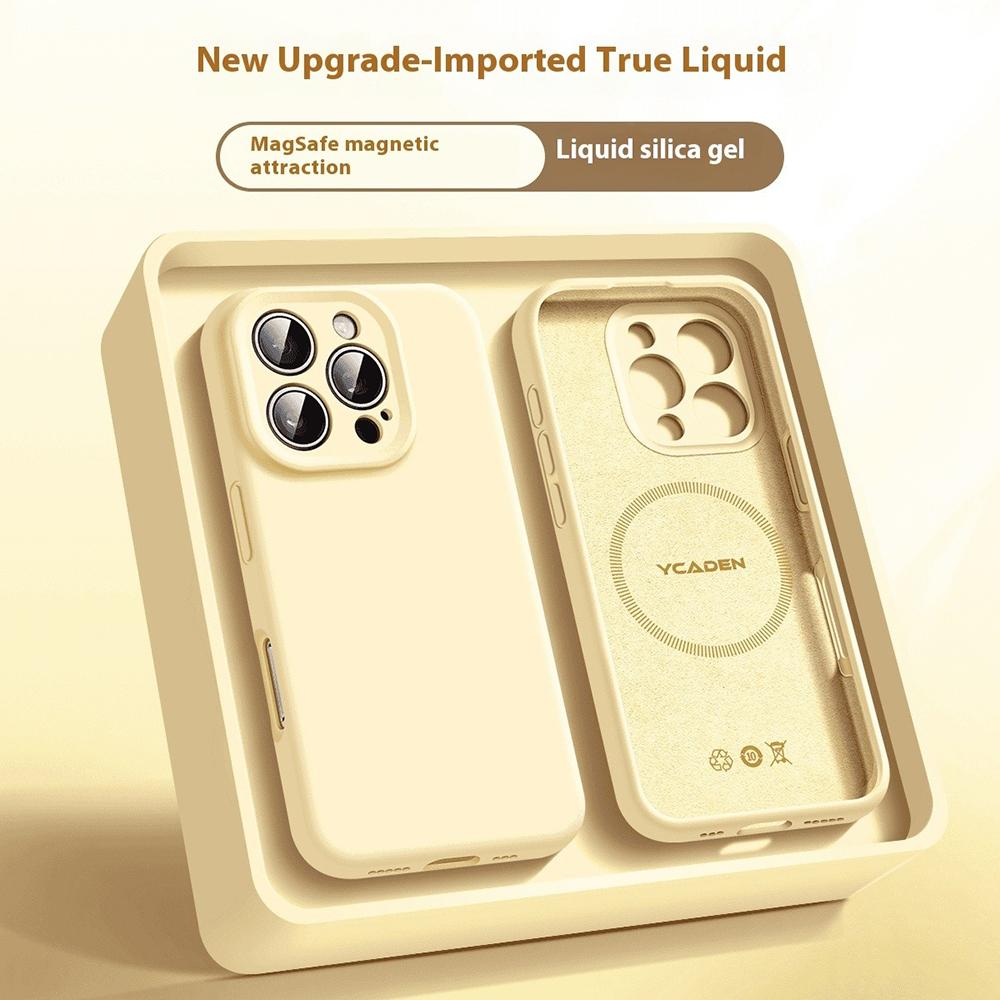Candy Color Phone Case For iPhone 17 16 15 14 13 12 Pro Max Air For Magsafe Magnetic Wireless Charge Soft Liquid Silicone Cover