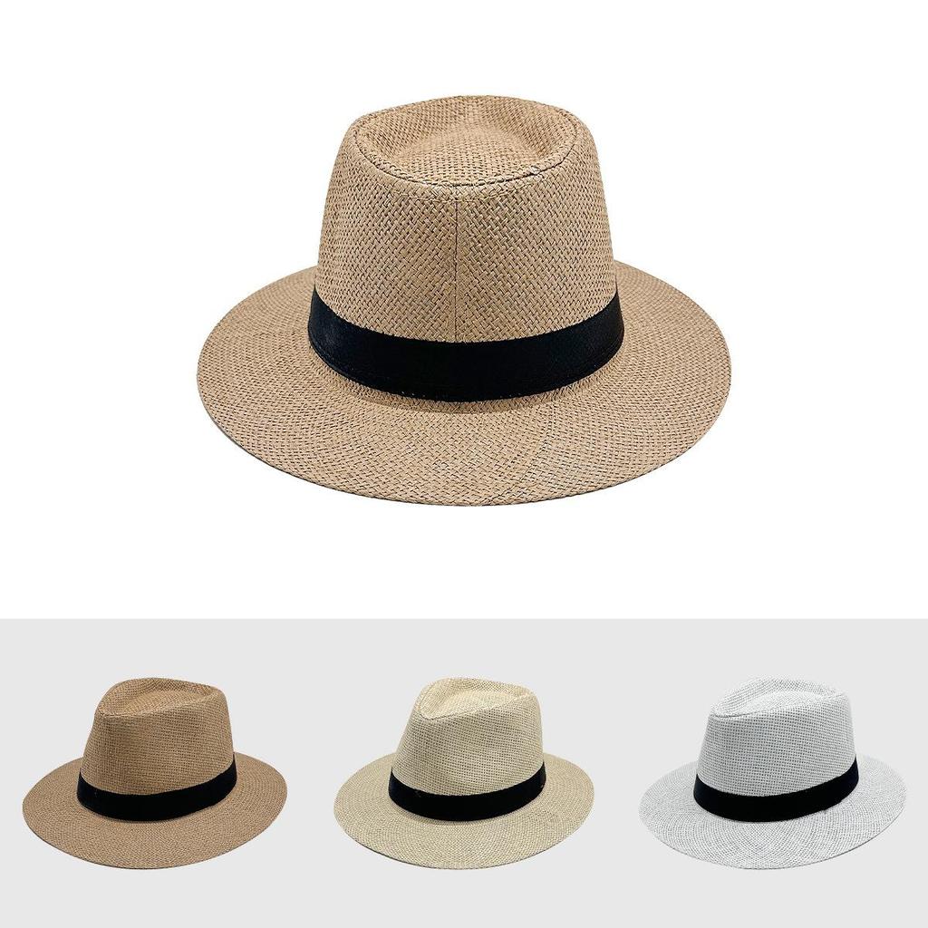 Classic Straw Sun Hat With Wide Brim For Summer Outdoor Sunshade And Travel