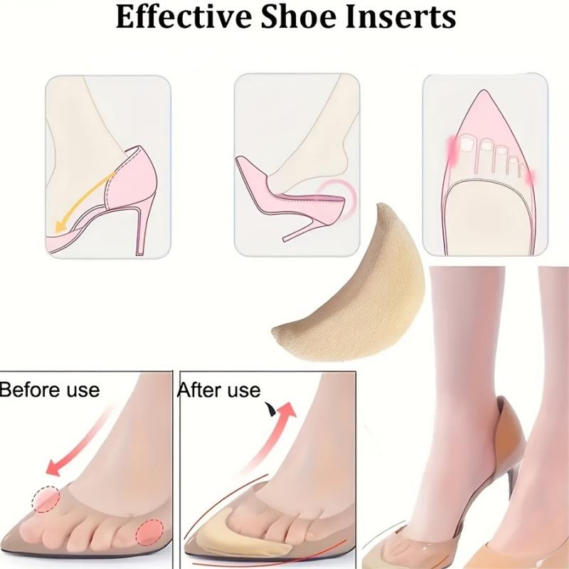 2 Perechi Perniță Non-Reglabile pentru Călcâi și Talpă Umplutură Spațiu Suplimentar în Pantof Previne Bășicile și Durerea pentru Pantofi cu Toc Înalt Femeie Pantofi de Gală