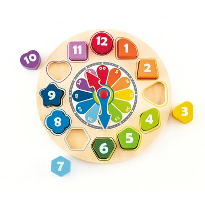 Hape Ρολόι Ουράνιο Τόξο Παζλ 22,5 x 2,6 x 22,5cm Ηλικίες 3+ Ξύλινο Παιχνίδι E8043