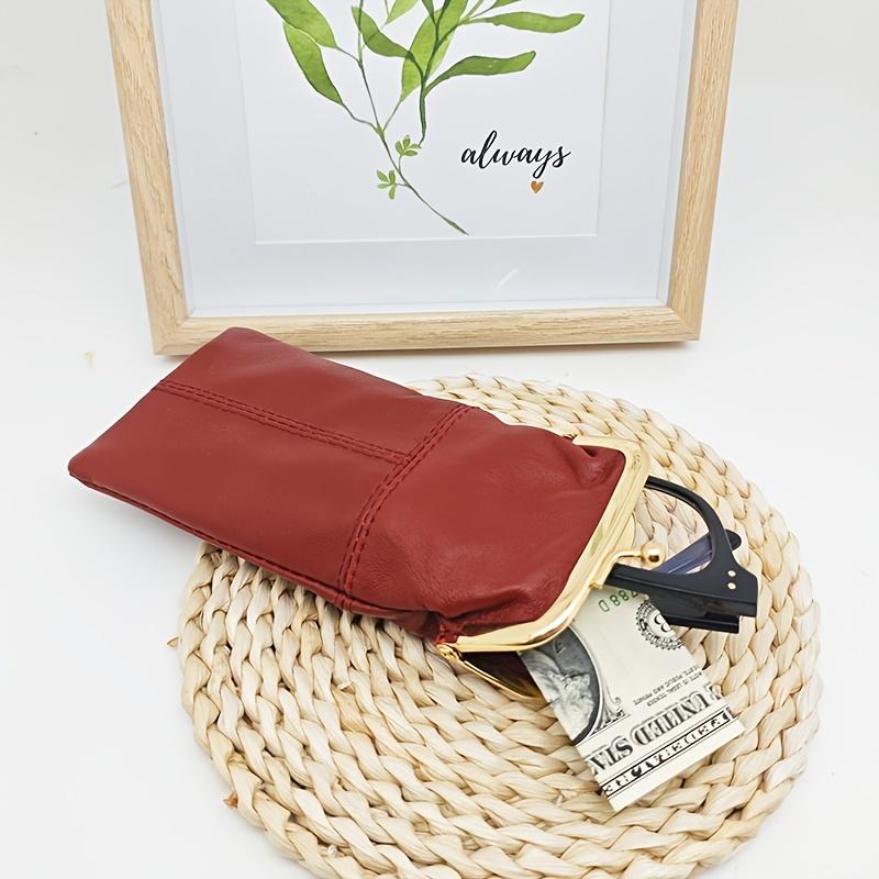 Unisex Faux Leather Eyeglasses Case | Modern Style with Snap Closure, able and Practical Storage Bag