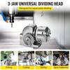 Dividing Head Precision Universal BS-4in/5in/6in 3-Jaw Indexing Head Tailstock & Chuck for Drilling Milling Grinding