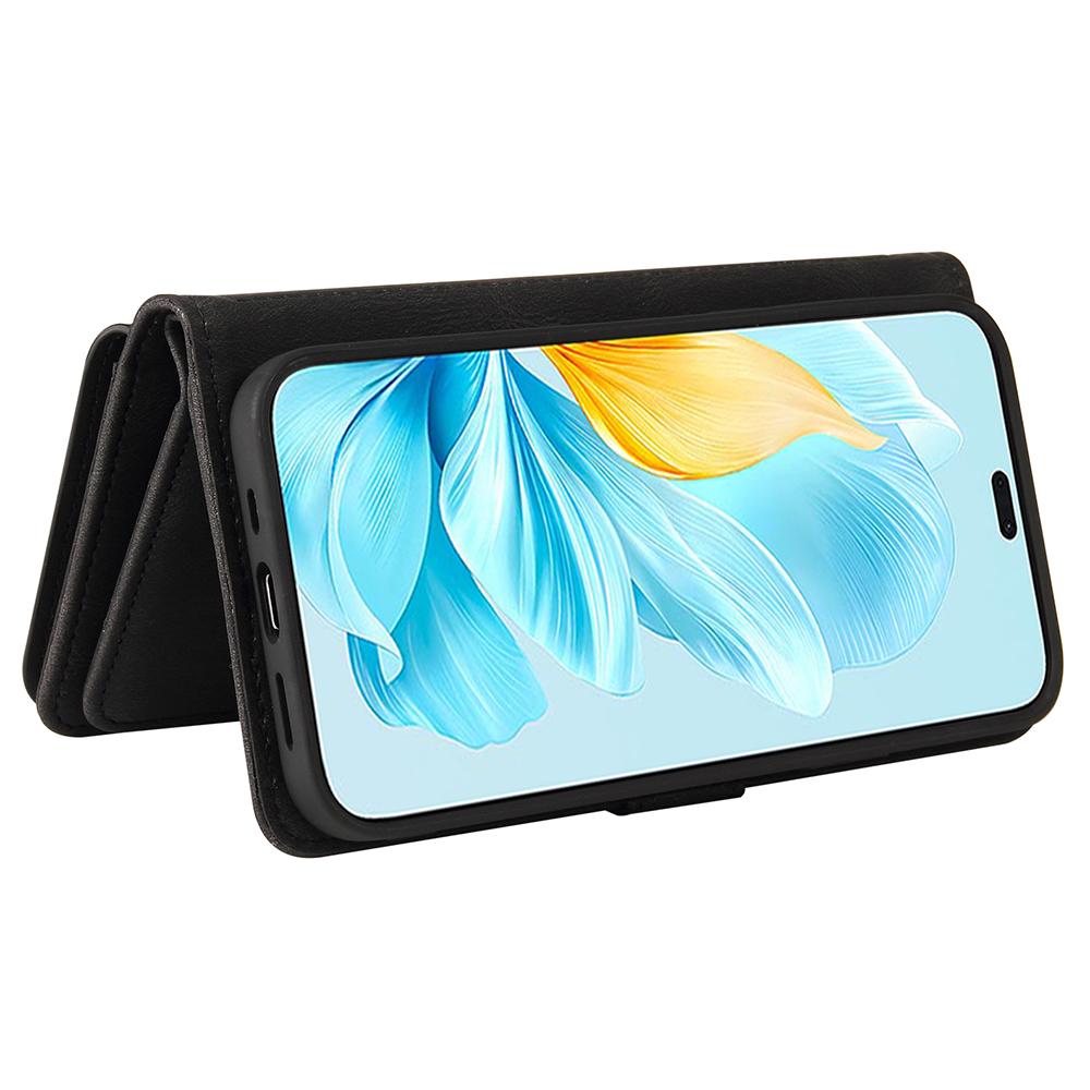 For Honor 200 Lite Zipper Wallet Case with 15 Card Slots and Strap Leather Phone Cover