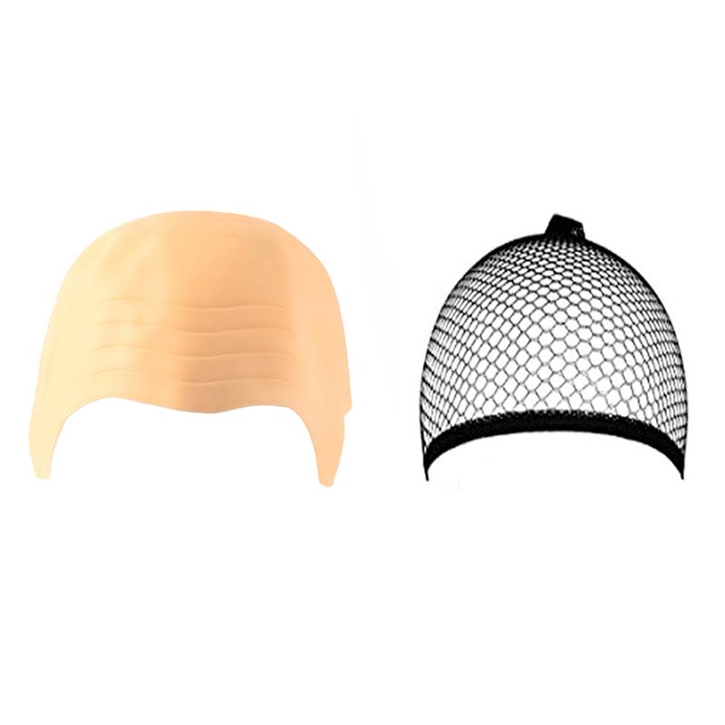 1/2/4Pcs Latex Bald Cap Set For Adults Bald Cap Fancy Dress Cosplay Hat Wig Cap Fake Bald Wig Costume Accessory For Stage Plays