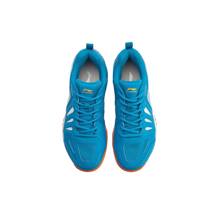 Li Ning Ace Rubber Comfortable Slip Resistant, Abrasion Resistant, Lightweight Low top Badminton Shoes Unisex Blue AYTP011-2