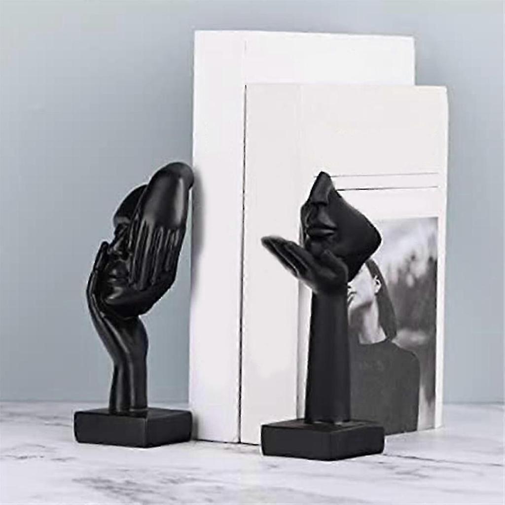 2 PCS Statue, Black Abstract Art Sculpture Modern Decoration Desktop Christmas New Year Gift,zxl