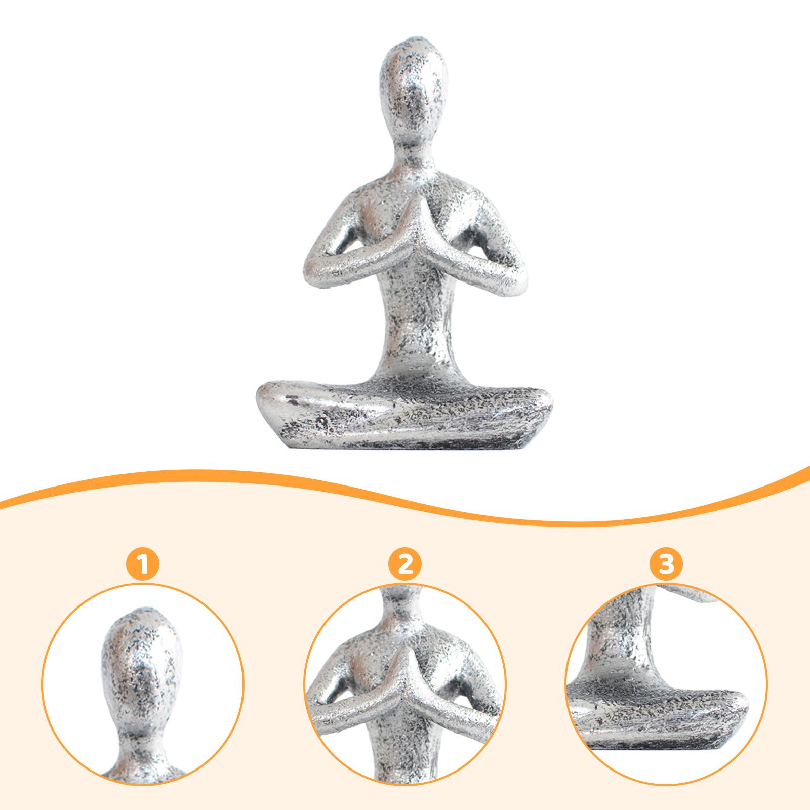 

Resin Yoga Sculpture Home Decor Luxury Figurine Spiritual Statue Ornament for Living Room Meditation Space Sun Salutation