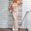 Women's Summer Floral Bodycon Maxi Dress Spaghetti Strap Sleeveless Boho Long Dresses