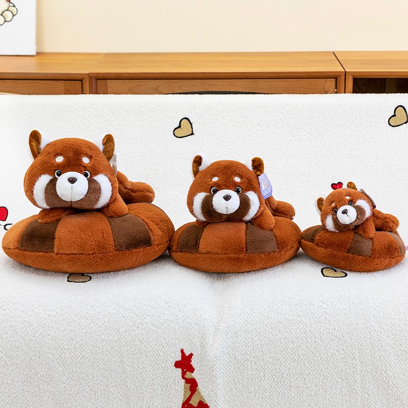 Creative Donut Little Panda Plush Toy Cute Raccoon Doll Children's Soothing Pillow