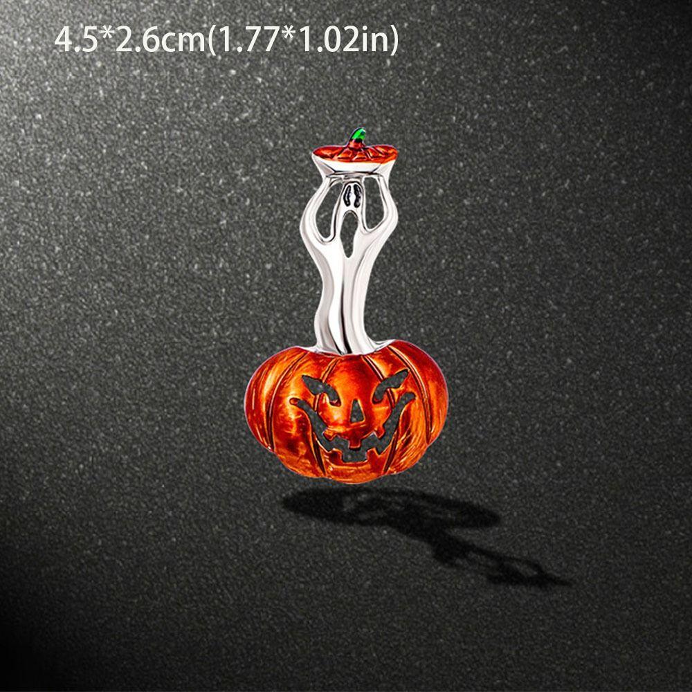 Ghost Pumpkin Lantern Brooch Zinc Zinc Alloy Halloween Brooch Cool   Girls