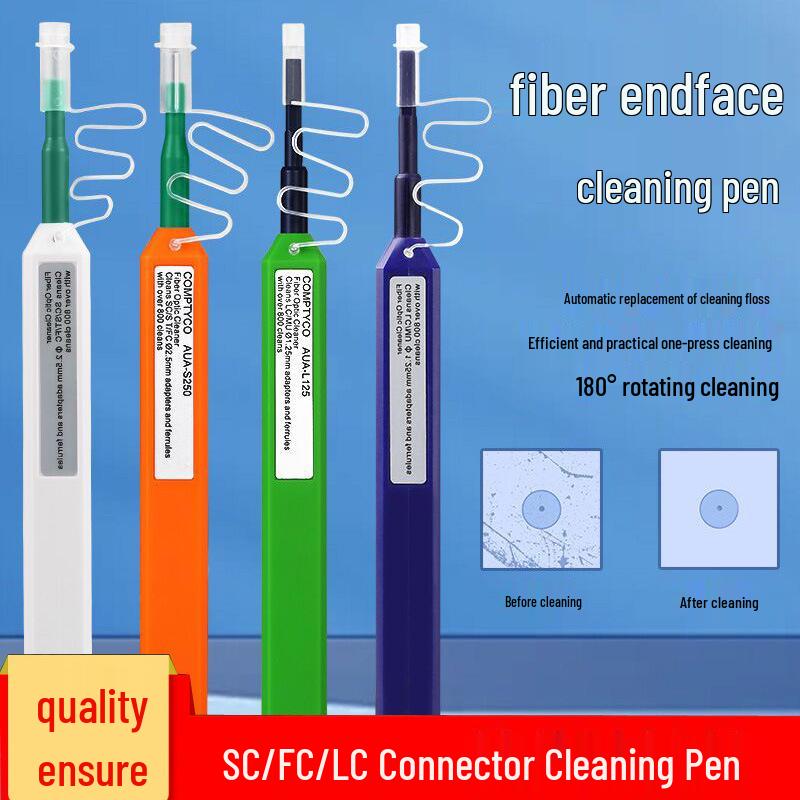 Fiber Optic Cleaning Pen for SC/FC/LC Connectors: End Face & Cable Core Cleaner Tool