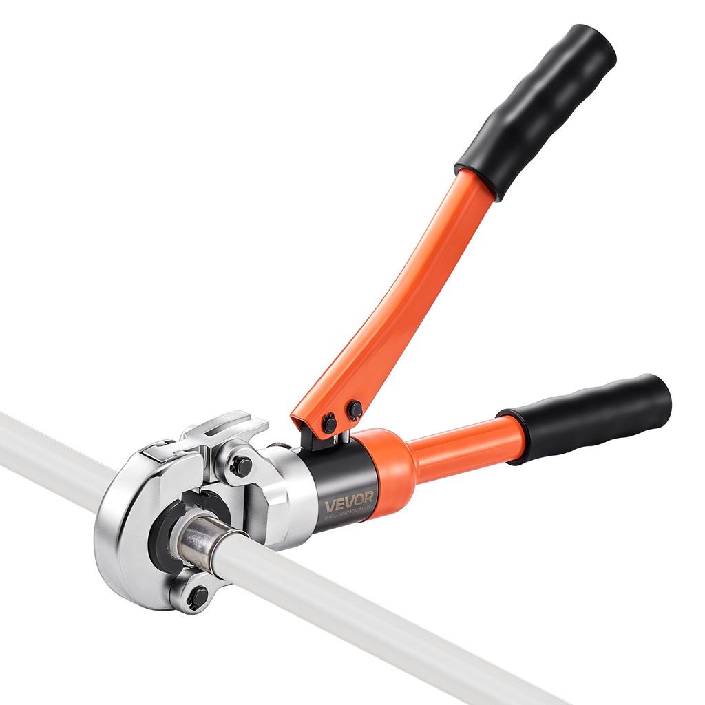 VEVOR Hydraulic Pipe Crimping Tool, PEX & Aluminum-Plastic Tube Fittings Crimper with TH16 TH20 TH26 TH32 Jaws & Carrying Case