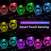Autoschlüsselanhänger/2 Stück LED Auto Logo Becherlicht USB Auto Ambiente Lampe Bunter Untersetzer für Chevrolet Spark Captiva Malibu Trax.