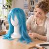 Hairdressing Training Head Foam Mannequin for Wigs, Lightweight Wig Display Stand with Stable Base Styling Trimming Professional Salon Use and Cosplay