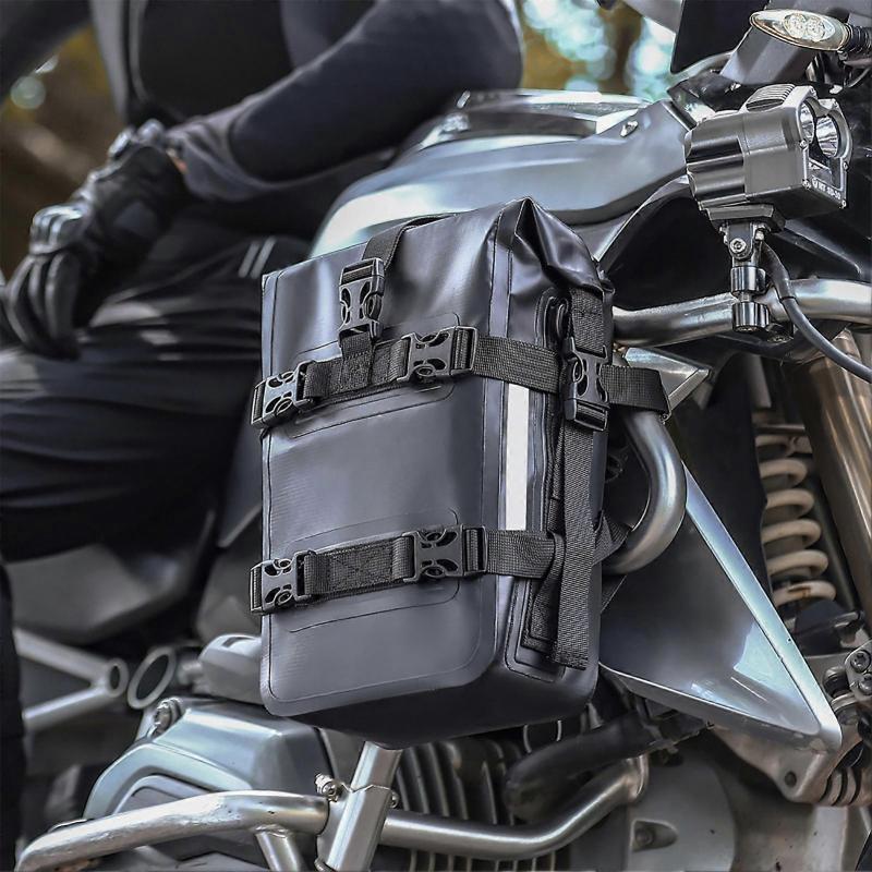 Universelle 5L Wasserdichte Motorrad Sturzbügel Tasche Seitenrahmen Aufbewahrungstasche für Fahrwerkzeuge Zubehör