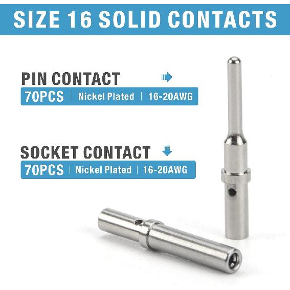 IWISS 188PCS Deutsch DT Gray Connector Kit with Size 16 Solid Contacts in 2,3,4,6,8 and 12 Pin Configurations, Environmentally Sealed Automotive