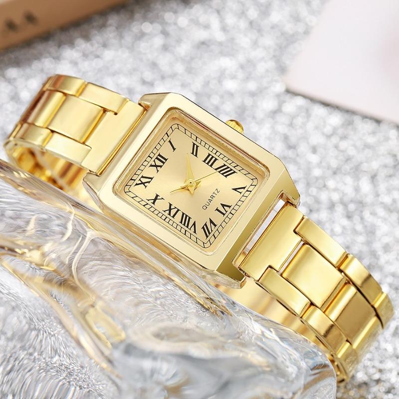 Hot Sale Small Square Watch Square Women s Watch Gold Steel Belt Quartz Watch Fashion Temperament Watch Manufacturer Spot золотой