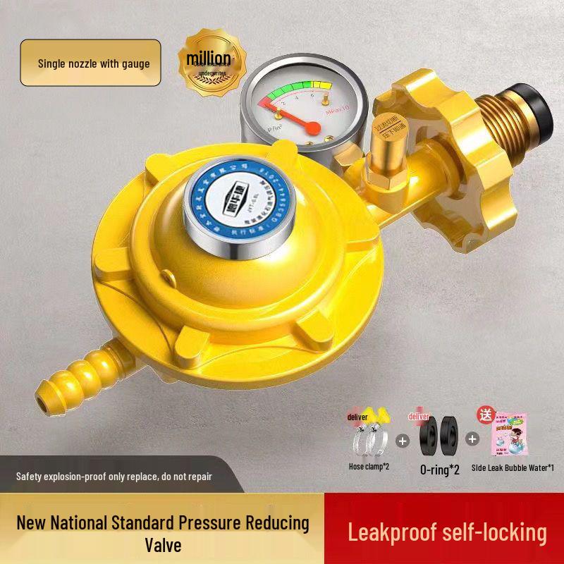Explosionsgeschütztes 0,6 Druckreduzierventil für Flüssiggasflaschen - Selbstsichernd, Konstanter Druck für Warmwasserbereiter