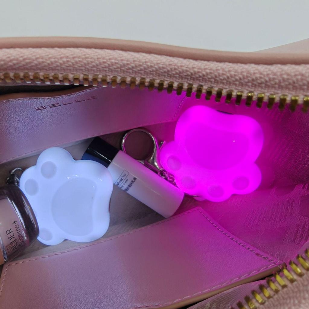 Creative Heart-Shaped Keychain Night Light with Touch and Item Finder