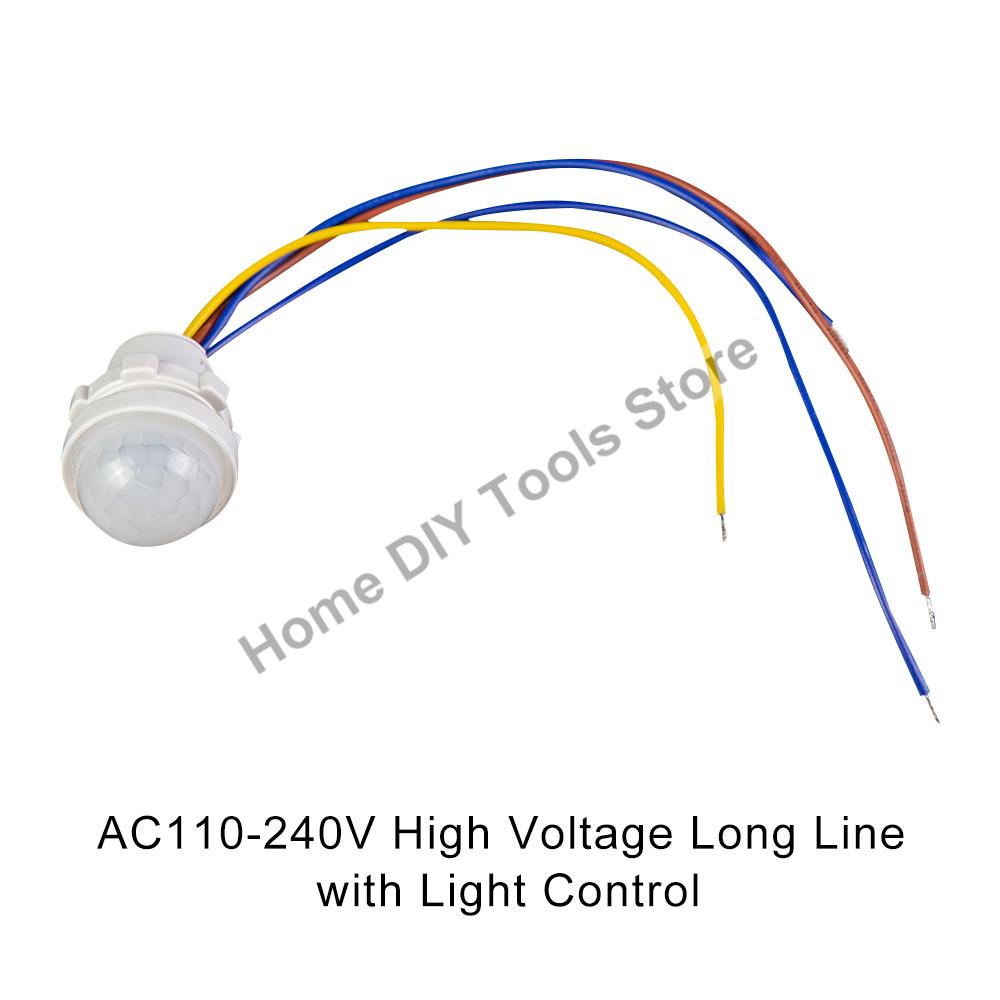 Infrared Motion Automatic Light Sensor IR Detector Switch DC 12V 24V AC 110V 220V Human Body Induction Night Lamp