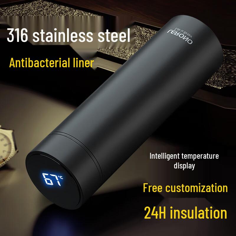 BeiYiPin Kubek termiczny ze stali nierdzewnej 316, Edycja limitowana Rok Smoka