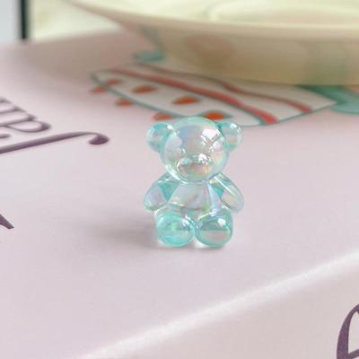 AB Color Acrylic Bear Charms: DIY Hair Tie, Phone Chain & Keychain Accessories